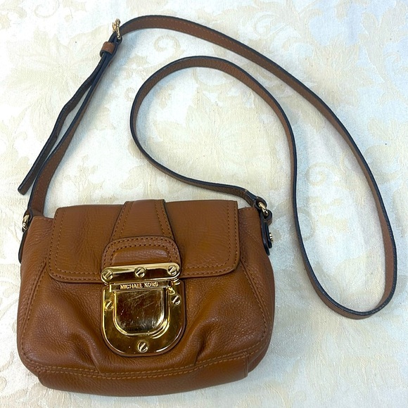 Michael Kors Brown Leather Crossbody Bag